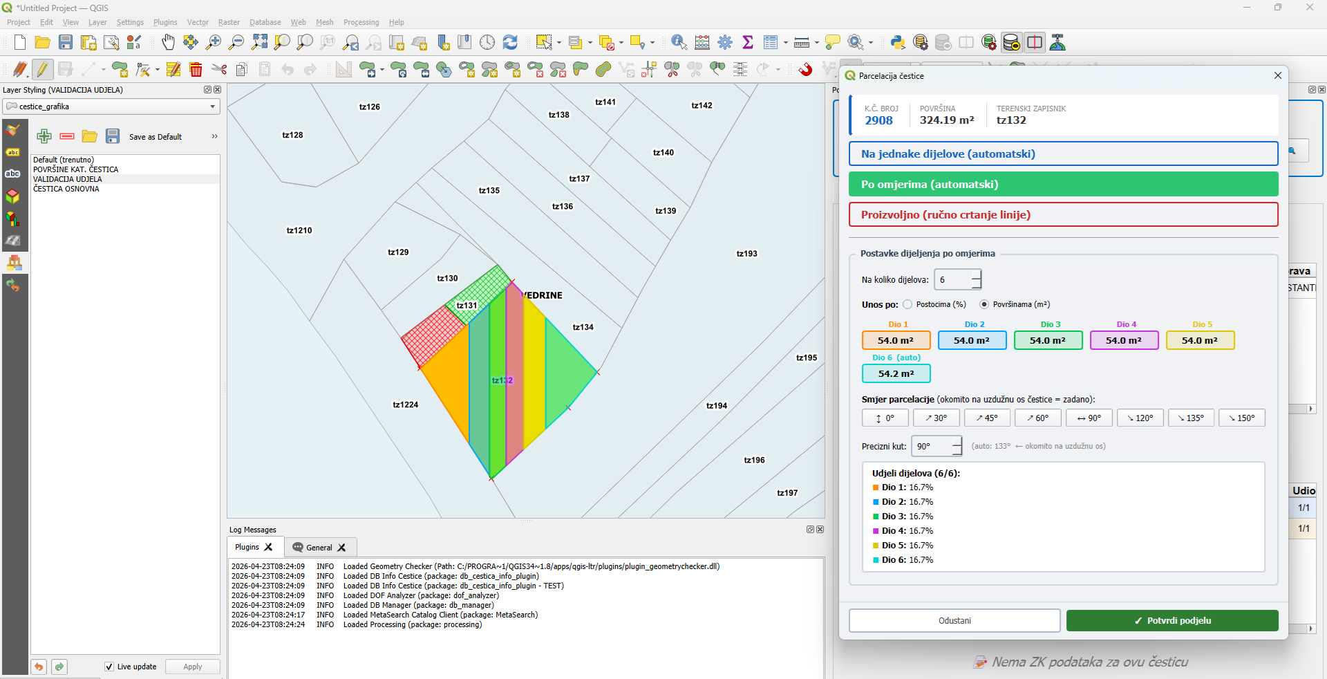 QGIS Plugin — Cadastral Data Management 4